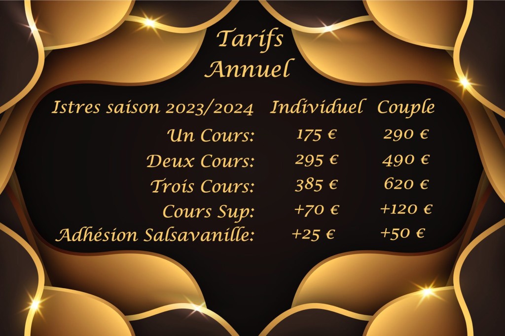 Tarifs Istres 2023-2024-Or